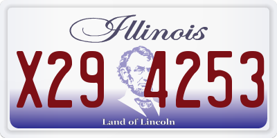 IL license plate X294253