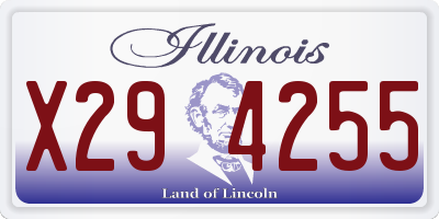 IL license plate X294255