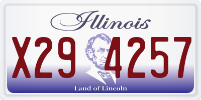 IL license plate X294257