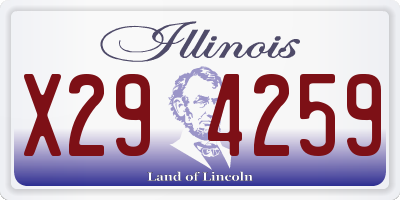 IL license plate X294259
