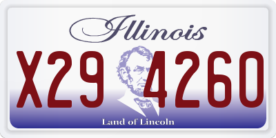 IL license plate X294260