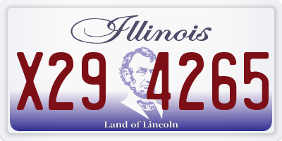 IL license plate X294265