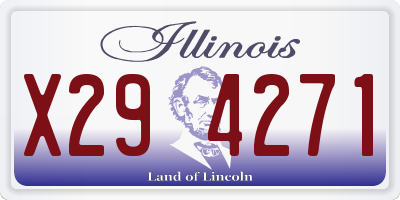 IL license plate X294271
