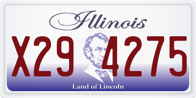 IL license plate X294275