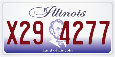 IL license plate X294277