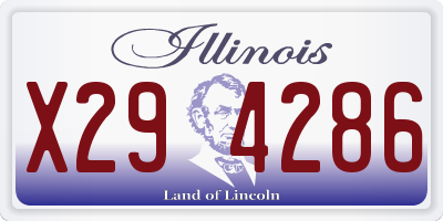 IL license plate X294286