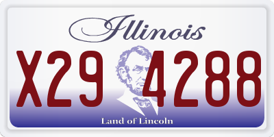 IL license plate X294288