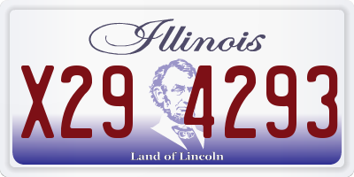 IL license plate X294293