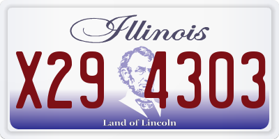 IL license plate X294303