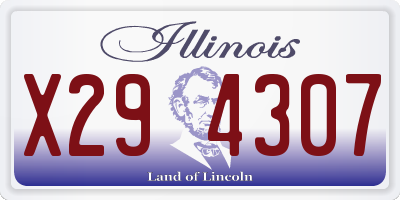 IL license plate X294307