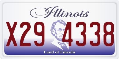 IL license plate X294338