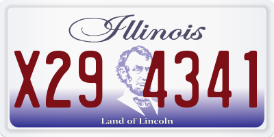 IL license plate X294341