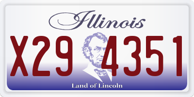 IL license plate X294351