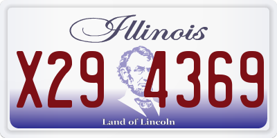 IL license plate X294369
