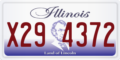 IL license plate X294372