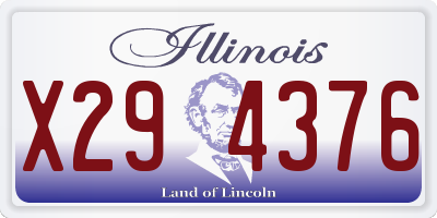 IL license plate X294376