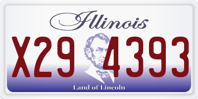 IL license plate X294393