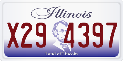IL license plate X294397