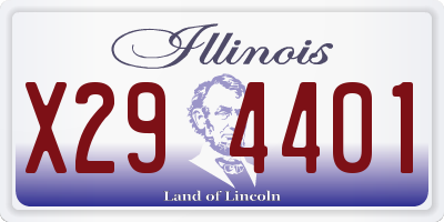 IL license plate X294401