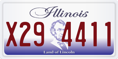 IL license plate X294411