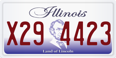 IL license plate X294423