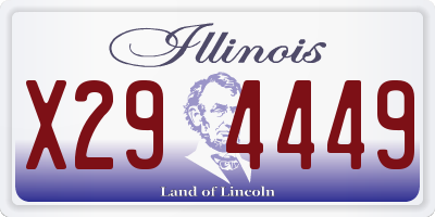 IL license plate X294449