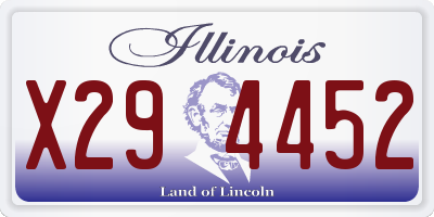 IL license plate X294452