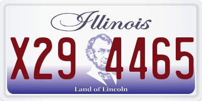 IL license plate X294465