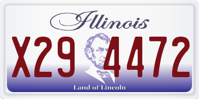 IL license plate X294472