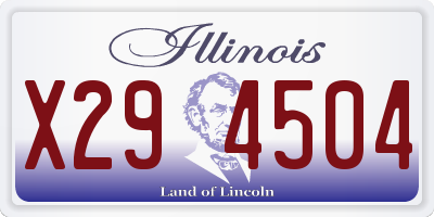 IL license plate X294504