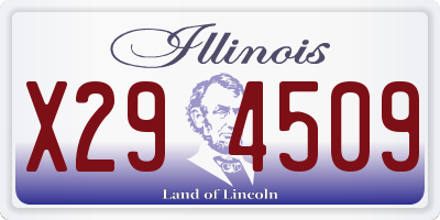 IL license plate X294509