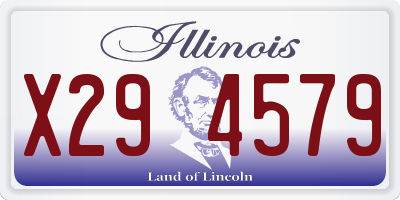 IL license plate X294579