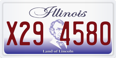 IL license plate X294580