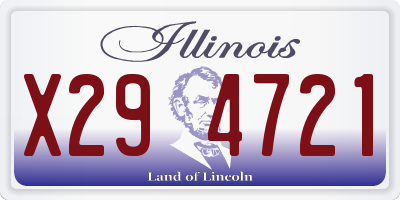 IL license plate X294721