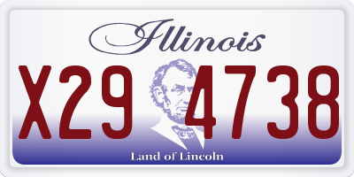 IL license plate X294738
