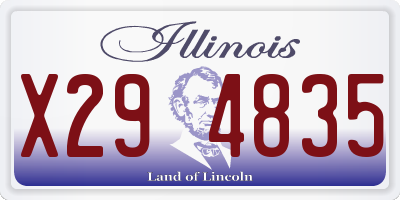 IL license plate X294835