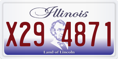 IL license plate X294871