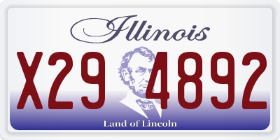 IL license plate X294892
