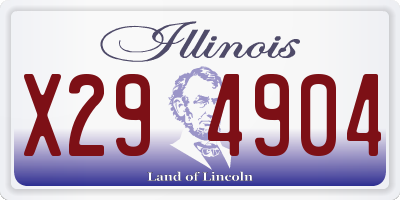 IL license plate X294904