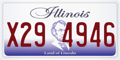 IL license plate X294946