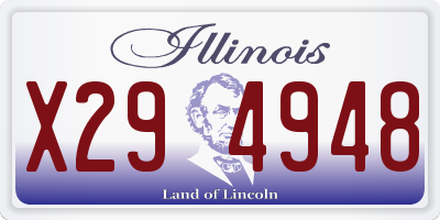 IL license plate X294948