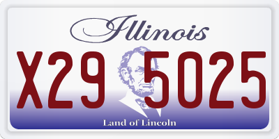 IL license plate X295025