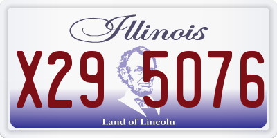 IL license plate X295076