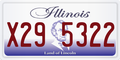 IL license plate X295322
