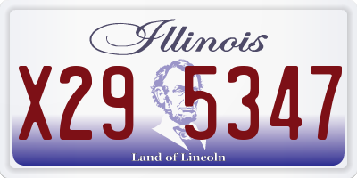 IL license plate X295347
