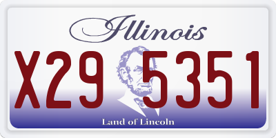 IL license plate X295351