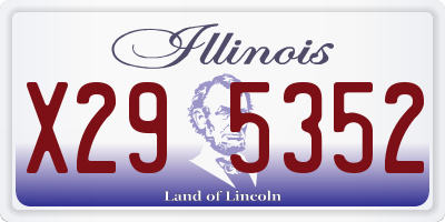 IL license plate X295352