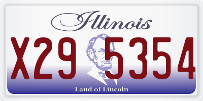 IL license plate X295354