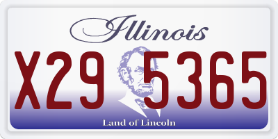IL license plate X295365