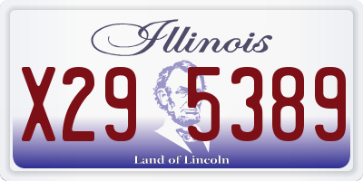 IL license plate X295389